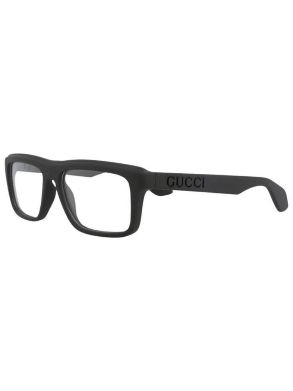 New Gucci Mens Square/Rectangle Black Black Transparent Fashion Designer Eyeglas